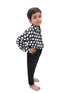 BookMyCostume Black Polka Dots Shirt with Black Shining Pant | Retro Theme Kids Fancy Dress Costume | Stylish Dress for Dance, Fancy Dress